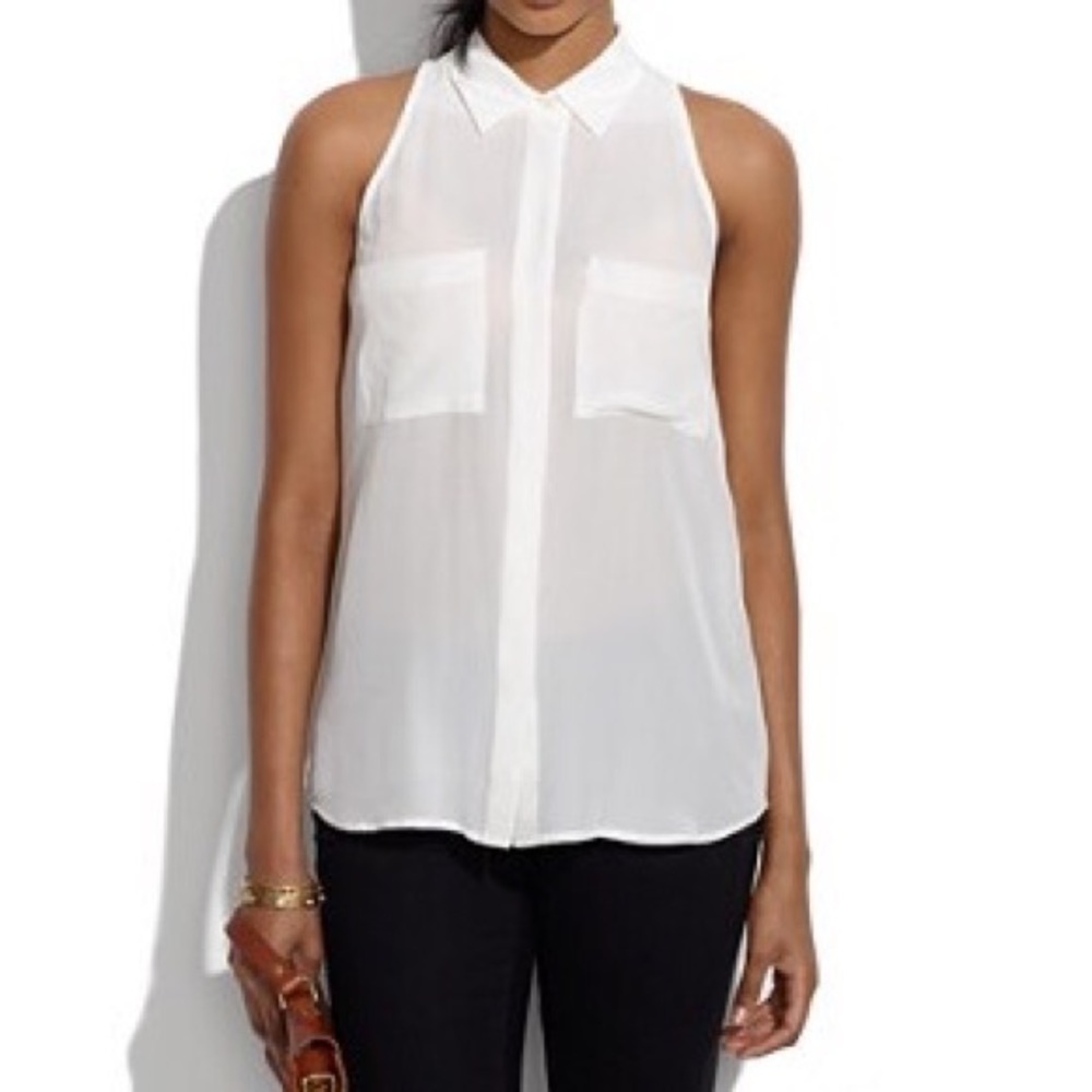 Madewell Silk Cutaway Tank